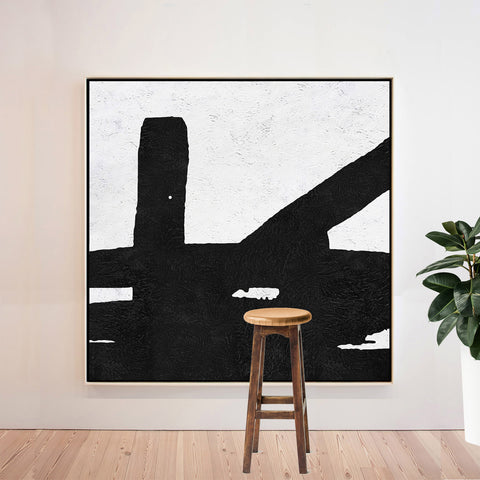Minimal Black and White Painting MN73A