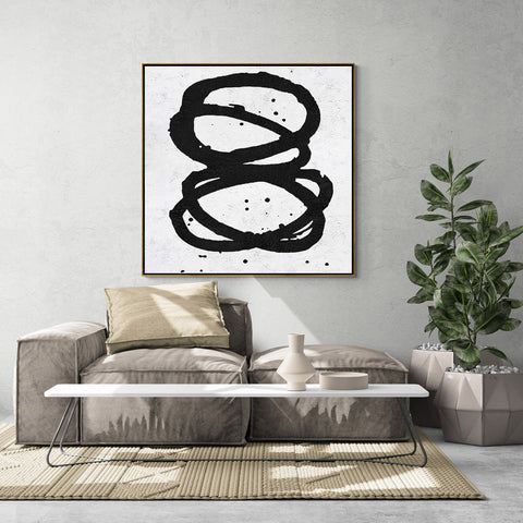 Minimal Black and White Painting MN79A