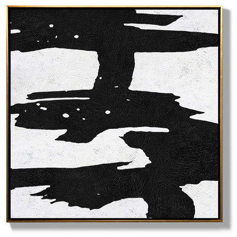 Minimal Black and White Painting MN89A