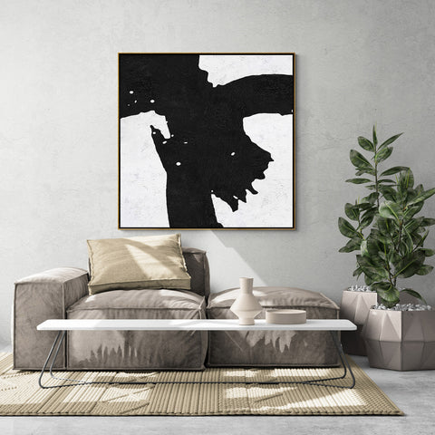 Minimal Black and White Painting MN92A