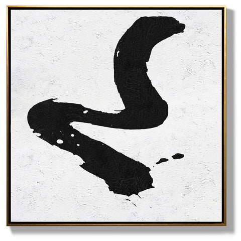 Minimal Black and White Painting MN93A