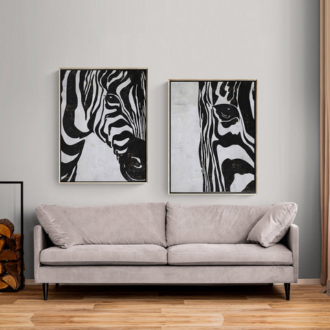 Set of 2 Animal Painting Zebra P102