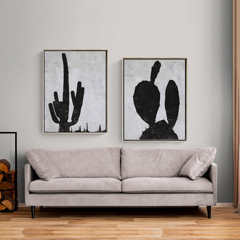 Set of 2 Abstract Succulent Painting P111