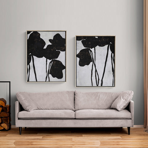 Set of 2 Abstract Flower Painting P46