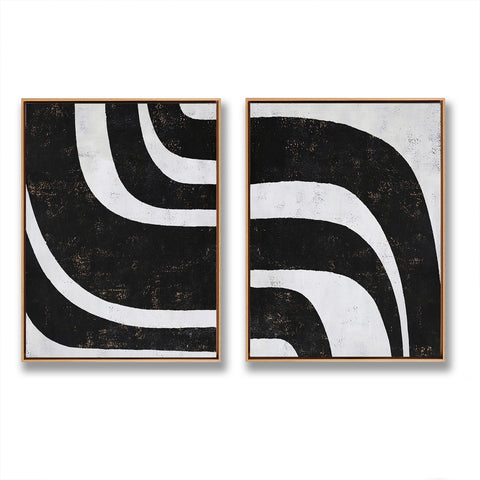 Set of 2 Minimalist Abstract Art P57