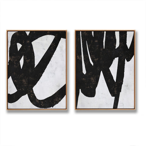 Set of 2 Minimalist Abstract Art P60