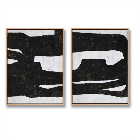 Set of 2 Minimalist Abstract Landscape Painting P89