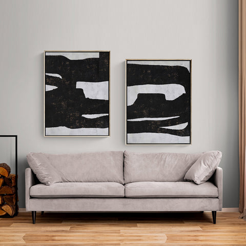 Set of 2 Minimalist Abstract Landscape Painting P89