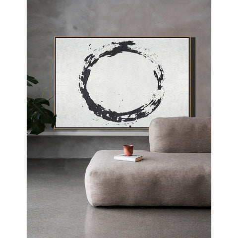 Horizontal Minimalist Circle Art #MN19C-Minimal Art-CZ Art Design(Celine Ziang Art)