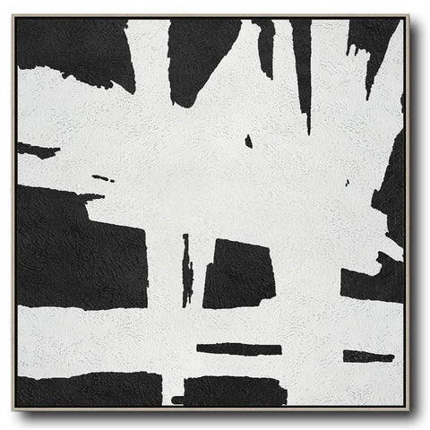 Minimal Black and White Painting #MN112A-Minimal Art-CZ Art Design(Celine Ziang Art)